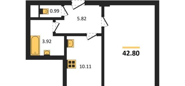 квартира г Воронеж р-н Левобережный ул Волгоградская 45 фото 1