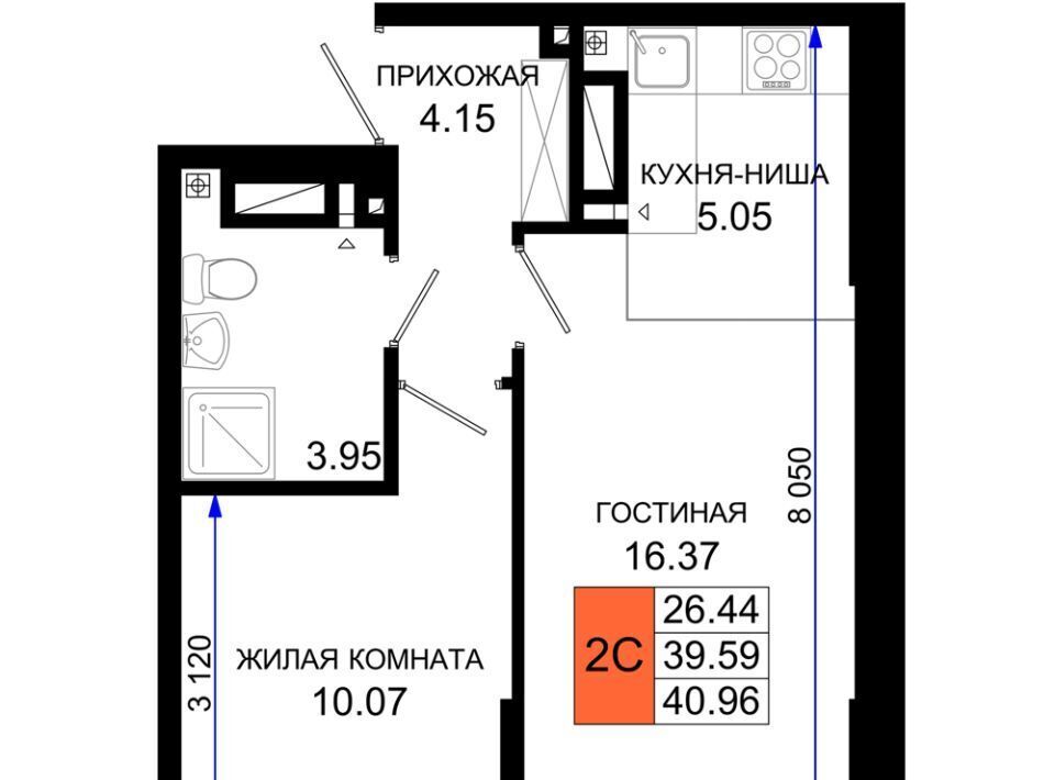 квартира г Ростов-на-Дону р-н Октябрьский пер Нефтекачка ЖК «Октябрь Парк» фото 1