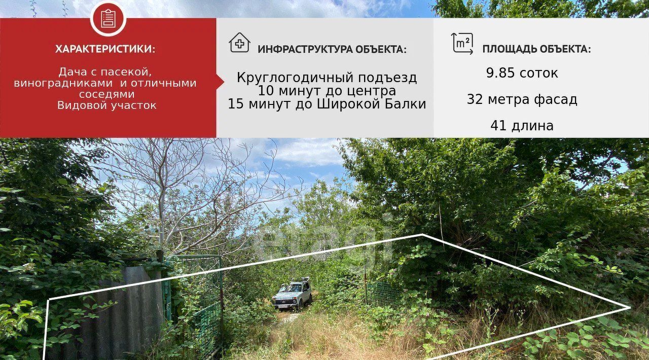земля г Новороссийск р-н Центральный снт Рыбак фото 1