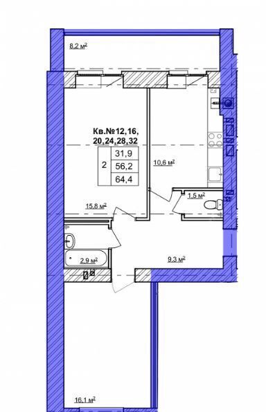 квартира г Кострома р-н Заволжский ул Радиозаводская 14 фото 4