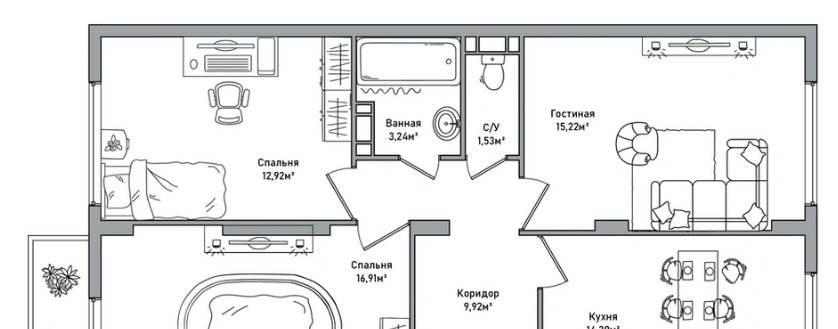 квартира г Ярославль ул Брагинская 18/4 12-й м-н фото 2