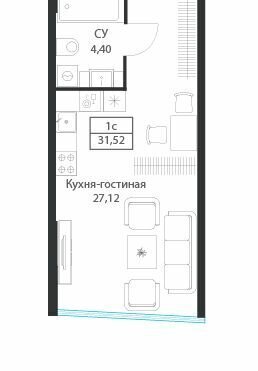квартира г Москва метро Гражданская ул Академика Ильюшина 21с/5 фото 1