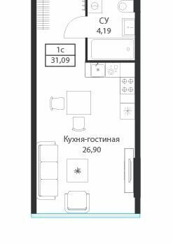 квартира г Москва метро Гражданская ул Академика Ильюшина 21с/5 МФК DIUS муниципальный округ Аэропорт фото 1