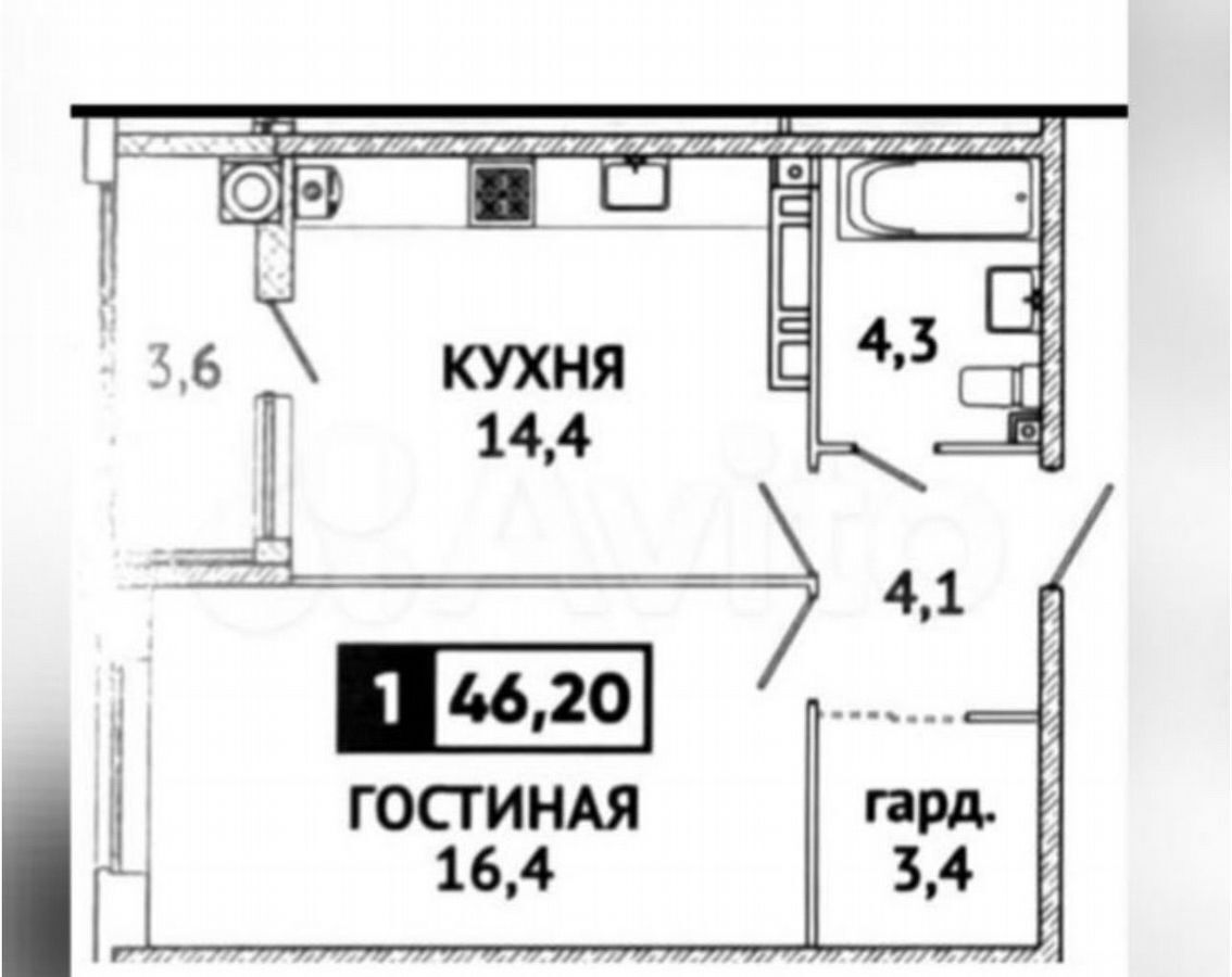 квартира г Ставрополь р-н Промышленный ул Матрёны Наздрачёвой 3/3к 1 ЖК «Российский» фото 37