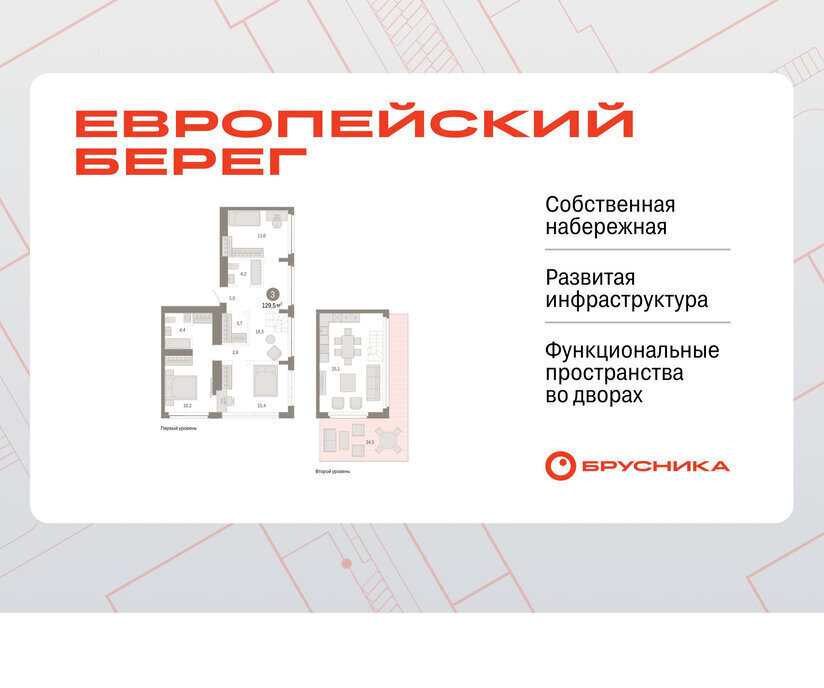 квартира г Новосибирск р-н Октябрьский Речной вокзал микрорайон «Евроберег» микрорайон Европейский Берег фото 1