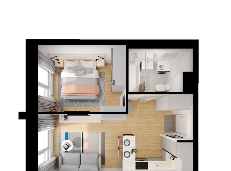 квартира г Зеленоград Зеленоград — Крюково, 22-й мкр, 6. 1 фото 2