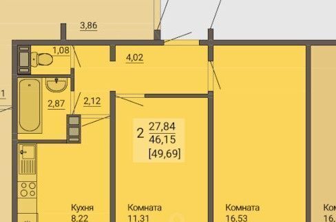 квартира г Челябинск р-н Курчатовский Парковый пр-кт Краснопольский 30 ЖК «Новое поколение» фото 2