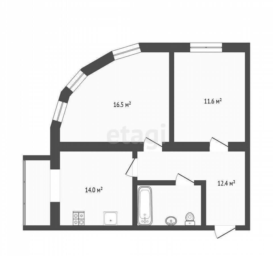 квартира г Тюмень р-н Калининский ул Московский тракт 87к/2 фото 30