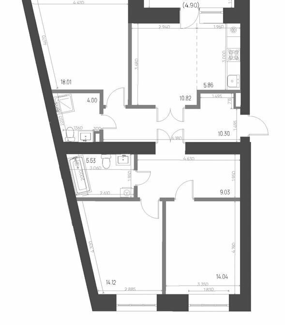 квартира р-н Нижнекамский г Нижнекамск 15-й микрорайон ЖК Калина фото 1