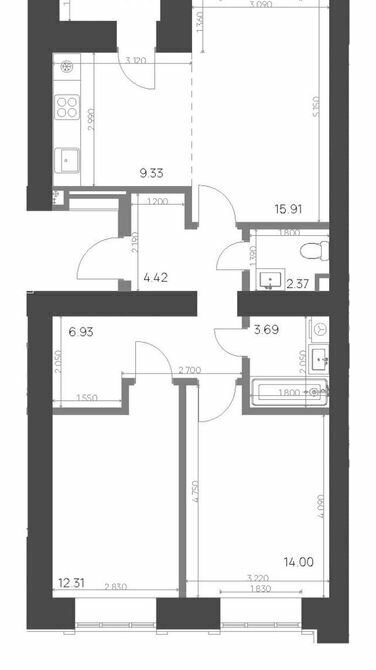 квартира р-н Нижнекамский г Нижнекамск 15-й микрорайон ЖК Калина фото 1