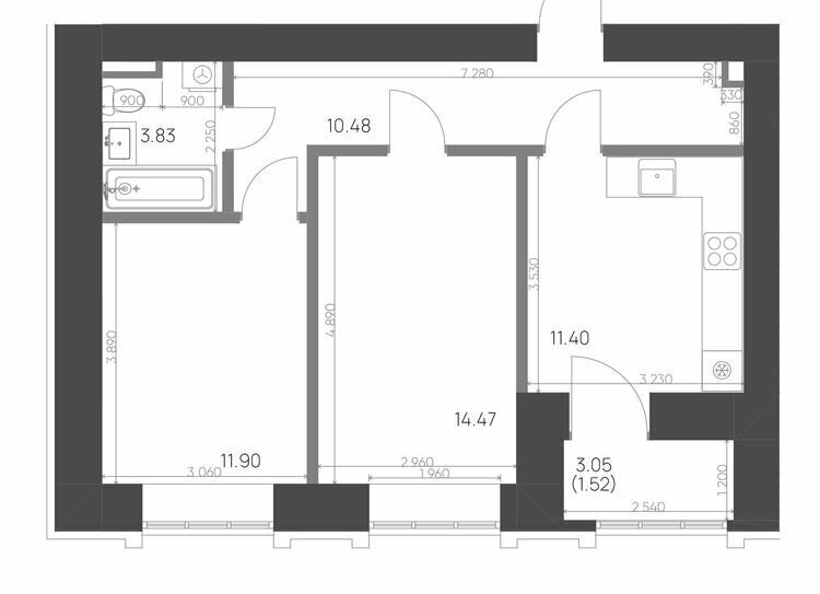 квартира р-н Нижнекамский г Нижнекамск 15-й микрорайон ЖК Калина фото 1