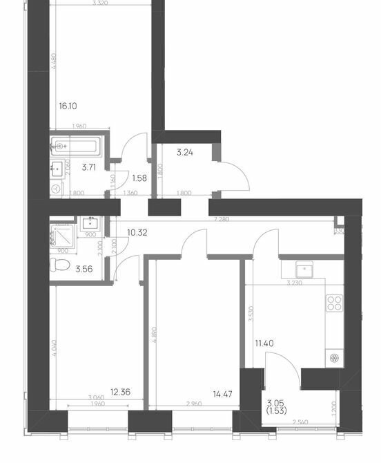 квартира р-н Нижнекамский г Нижнекамск 15-й микрорайон ЖК Калина фото 1