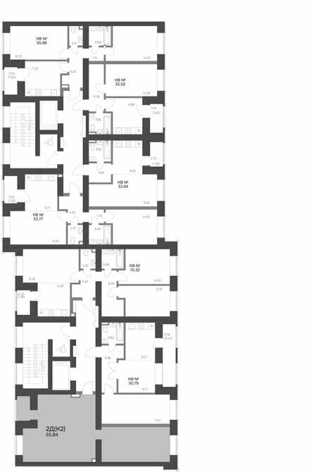 квартира р-н Нижнекамский г Нижнекамск 15-й микрорайон ЖК Калина фото 2