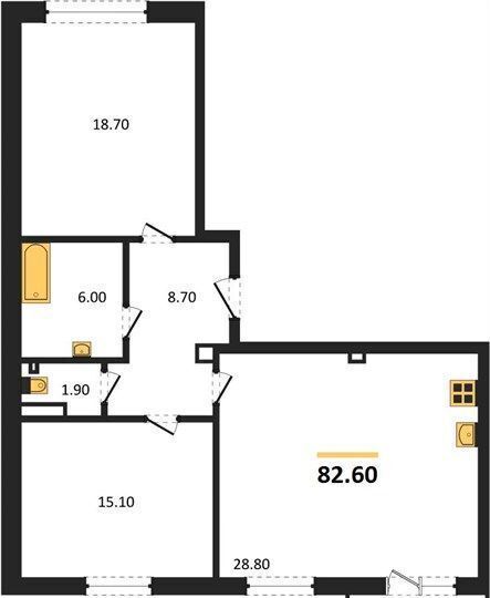 квартира г Феодосия ш Симферопольское 48 фото 2
