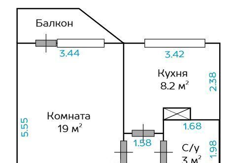 квартира г Москва метро Алма-Атинская ул Борисовские Пруды 38 муниципальный округ Братеево фото 3