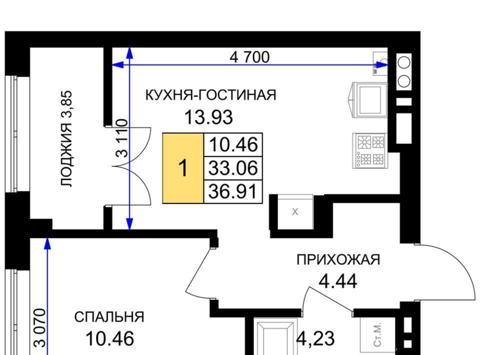квартира р-н Гурьевский г Гурьевск ЖК «Включи» фото 1