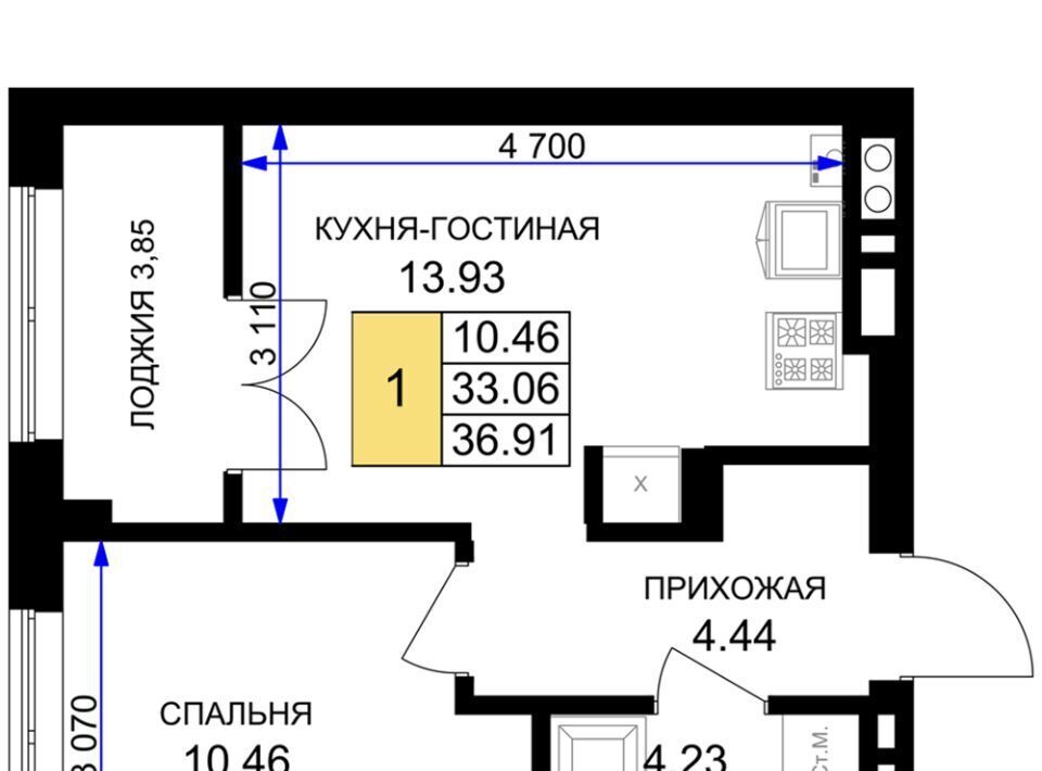 квартира р-н Гурьевский г Гурьевск ЖК «Включи» фото 1