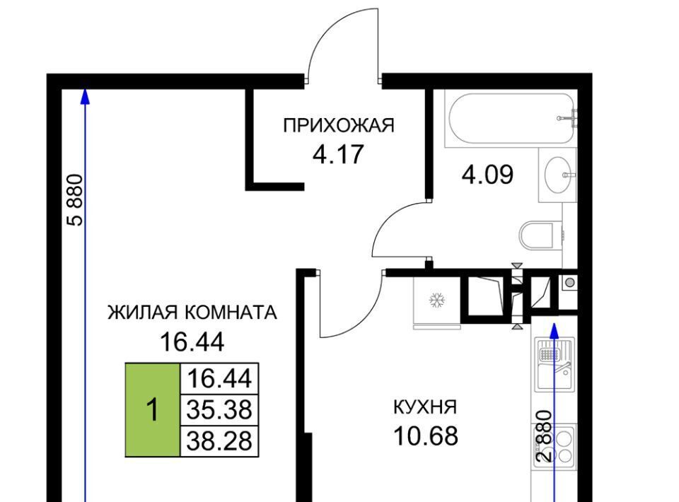 квартира г Краснодар р-н Центральный ЖК «Сегодня» фото 1