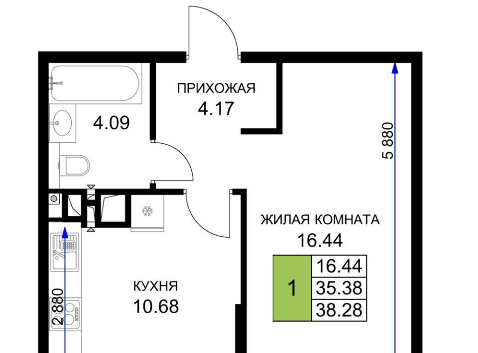 квартира г Краснодар р-н Центральный ЖК «Сегодня» фото 1