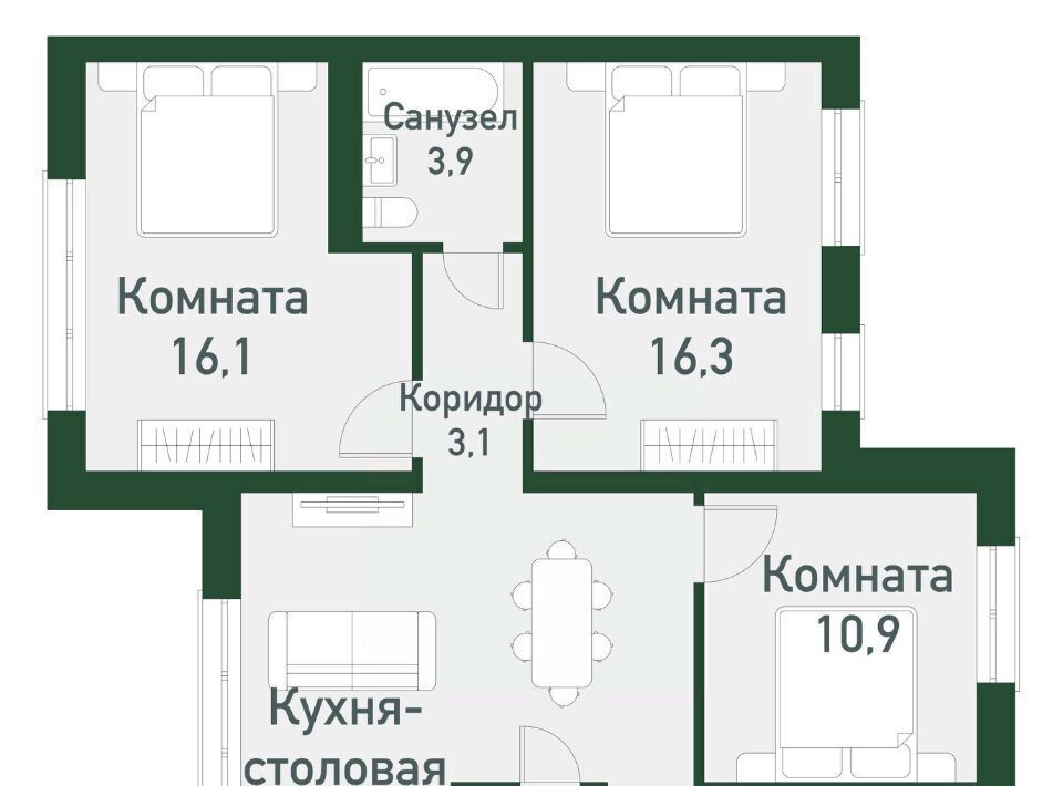 квартира г Челябинск Западный Привилегия мкр фото 1