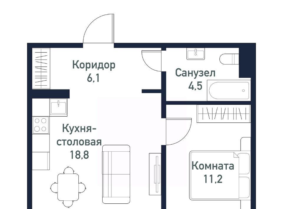 квартира г Челябинск Западный ЖК «Притяжение» 5-й кв-л фото 1