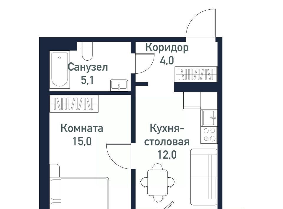 квартира г Челябинск Западный ЖК «Притяжение» 5-й кв-л фото 1