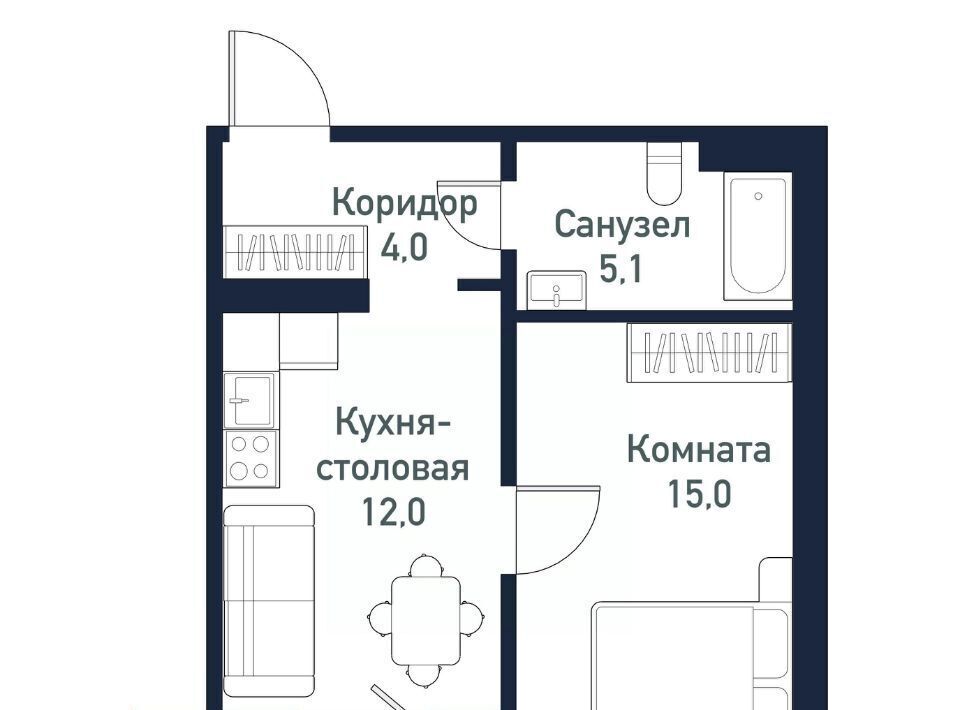квартира г Челябинск Западный ЖК «Притяжение» 5-й кв-л фото 1