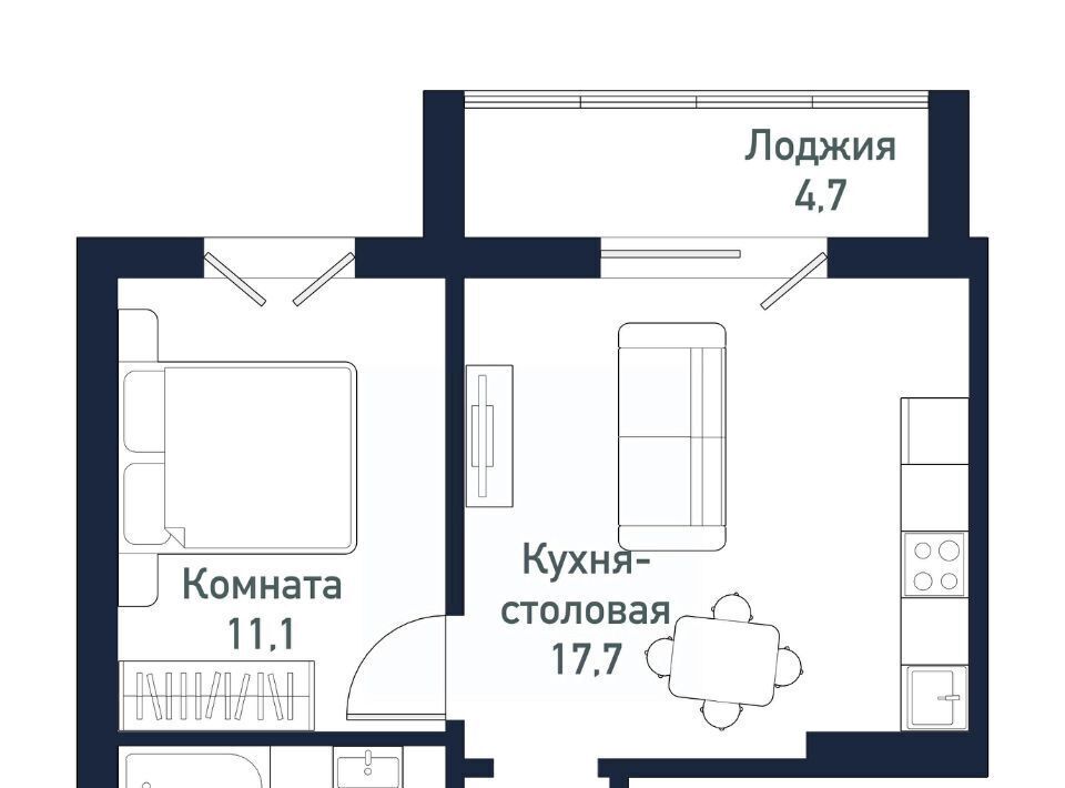 квартира г Челябинск Западный ЖК «Притяжение» 5-й кв-л фото 1
