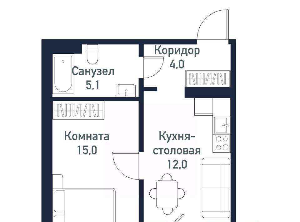 квартира г Челябинск Западный ЖК «Притяжение» 5-й кв-л фото 1