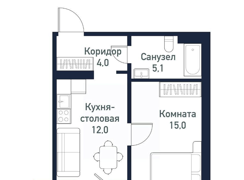квартира г Челябинск Западный ЖК «Притяжение» 5-й кв-л фото 1