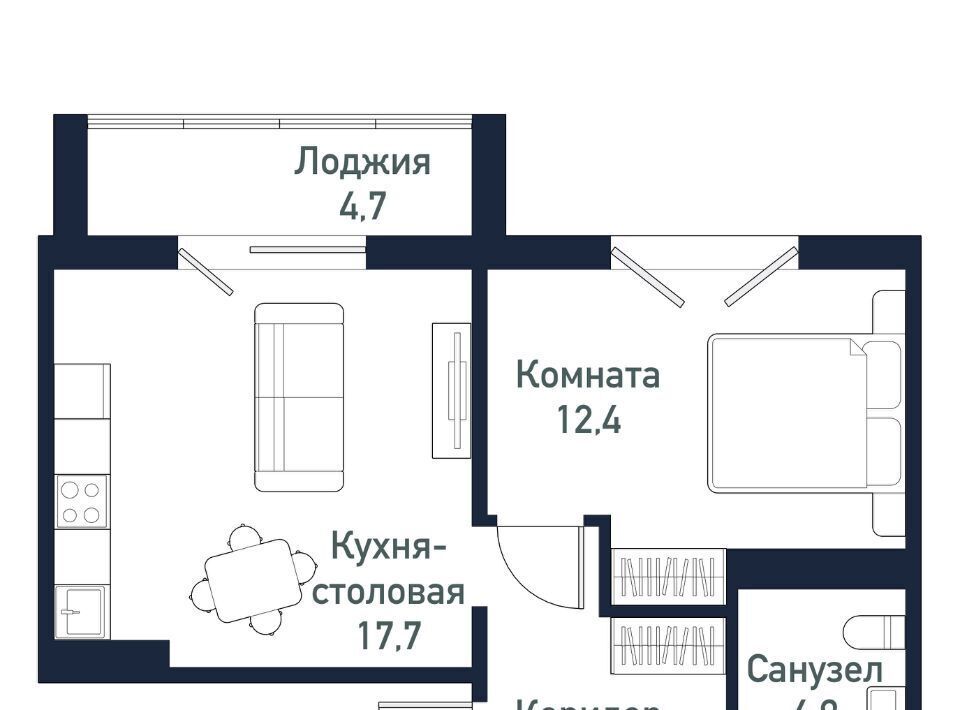 квартира г Челябинск Западный ЖК «Притяжение» 5-й кв-л фото 1