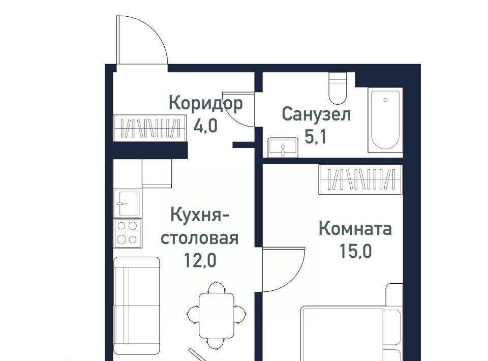 квартира г Челябинск Западный ЖК «Притяжение» 5-й кв-л фото 1