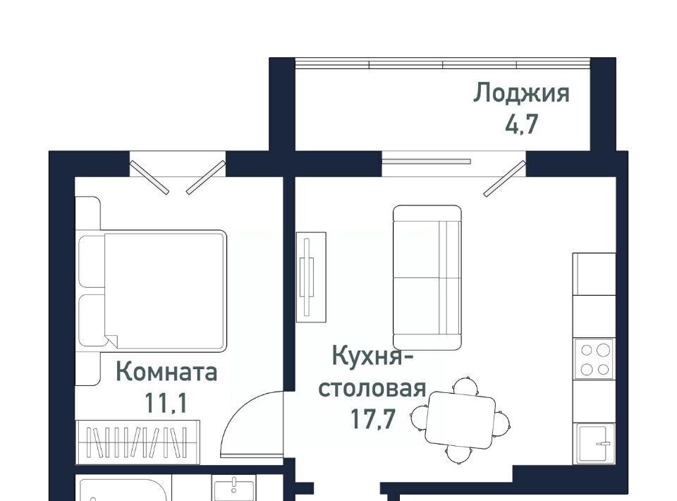 квартира г Челябинск Западный ЖК «Притяжение» 5-й кв-л фото 1