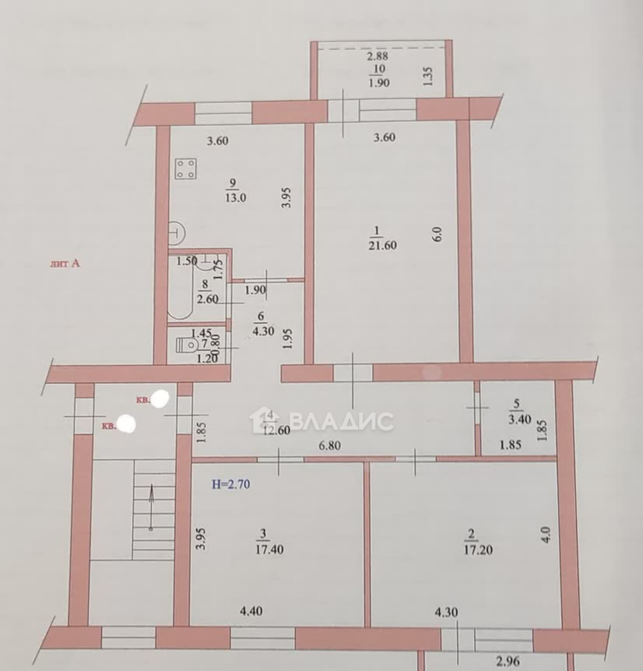 квартира р-н Ейский г Ейск ул Горького 25/2 фото 16