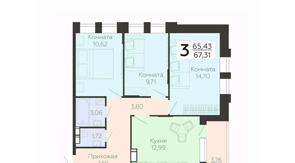 квартира г Воронеж р-н Коминтерновский ул Независимости 78к/3 фото 1