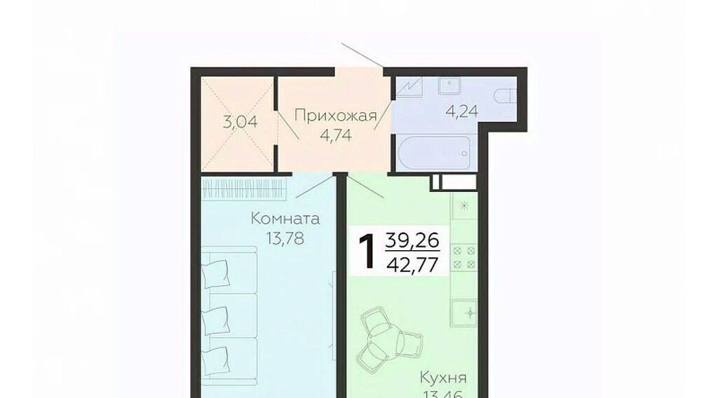 квартира г Воронеж р-н Коминтерновский ул Независимости 78к/3 ЖК «Галактика 2|3» фото 1