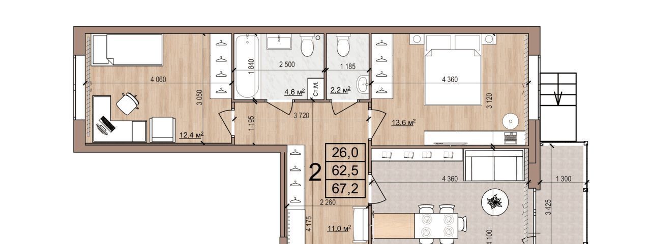 квартира г Рязань р-н Московский ул Медицинская 3 фото 1