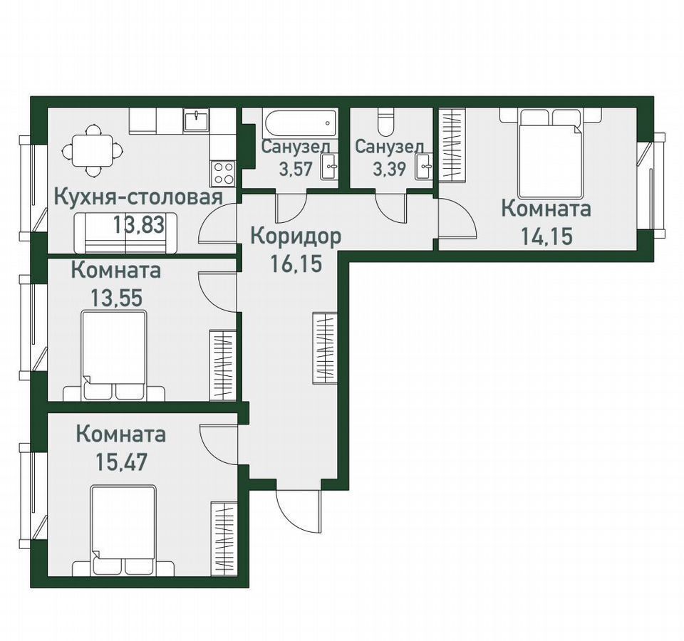 квартира г Челябинск Западный ул. Спортивная, д. 10 фото 1