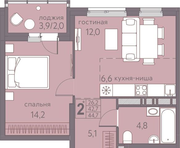 квартира р-н Мотовилихинский ул Серебристая 5 фото