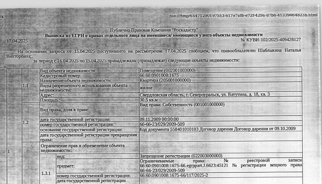 квартира г Североуральск ул Ватутина 18 фото 1