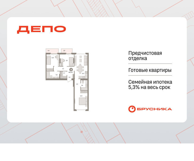 квартира г Екатеринбург Старая Сортировка ЖК Квартал Депо Проспект Космонавтов, жилой район Сортировочный фото 1