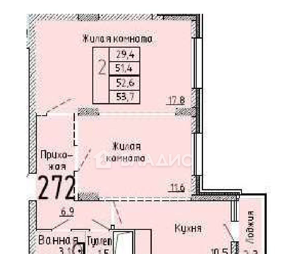 квартира г Долгопрудный Гранитный Водники ул Парковая 50 ЖК «Бригантина» фото 11