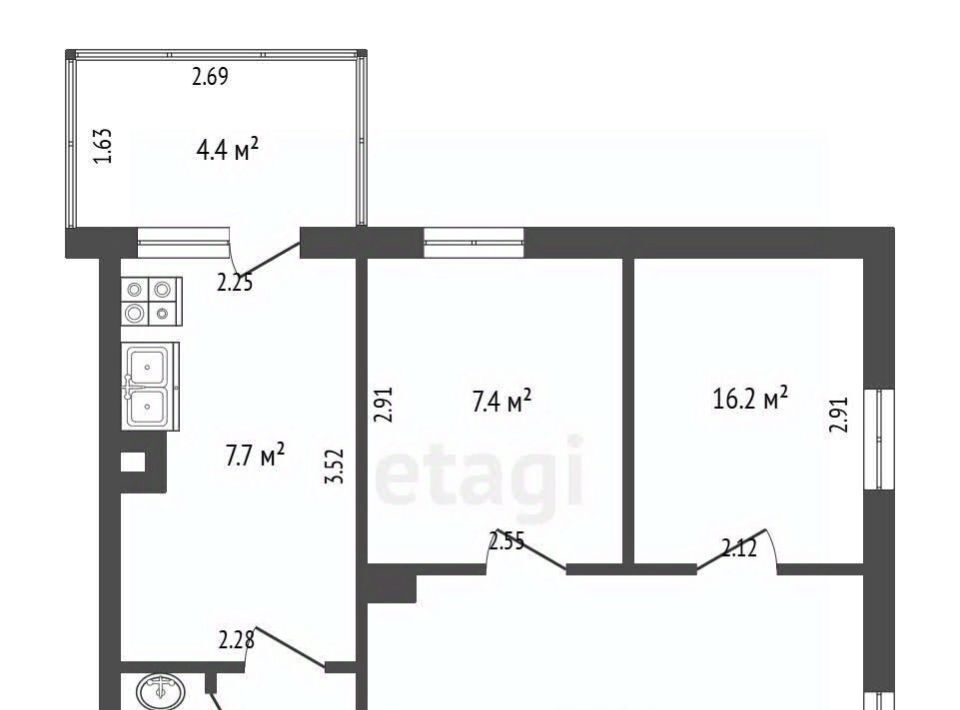 квартира г Тамбов р-н Ленинский ул Андреевская 33а фото 2