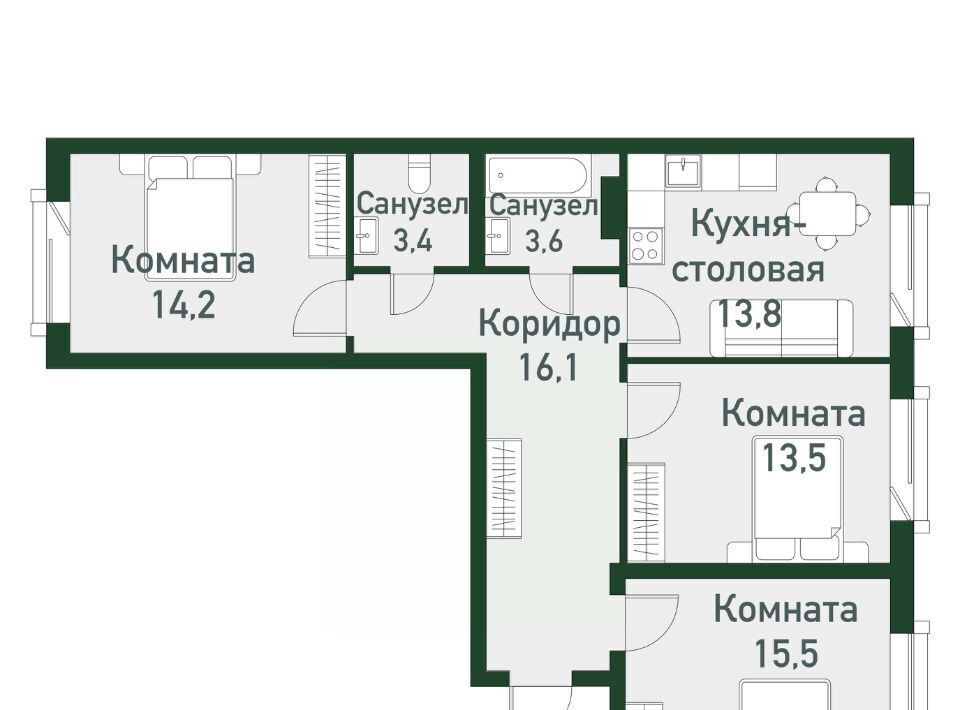 квартира г Челябинск Западный Привилегия мкр фото 1