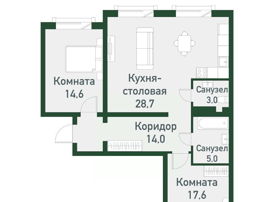 квартира г Челябинск Западный Привилегия мкр фото 1