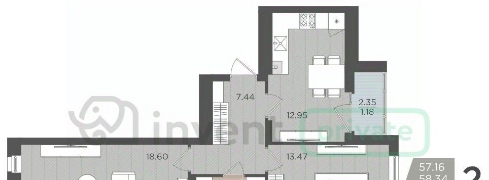 квартира г Калининград р-н Московский ул Батальная 65а фото 2