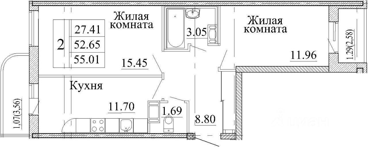 квартира г Санкт-Петербург п Усть-Ижора ул Бугры 1/1 Бугровское сельское поселение, ЖК «Энфилд», улица Шекспира, Ленинградская область фото 1