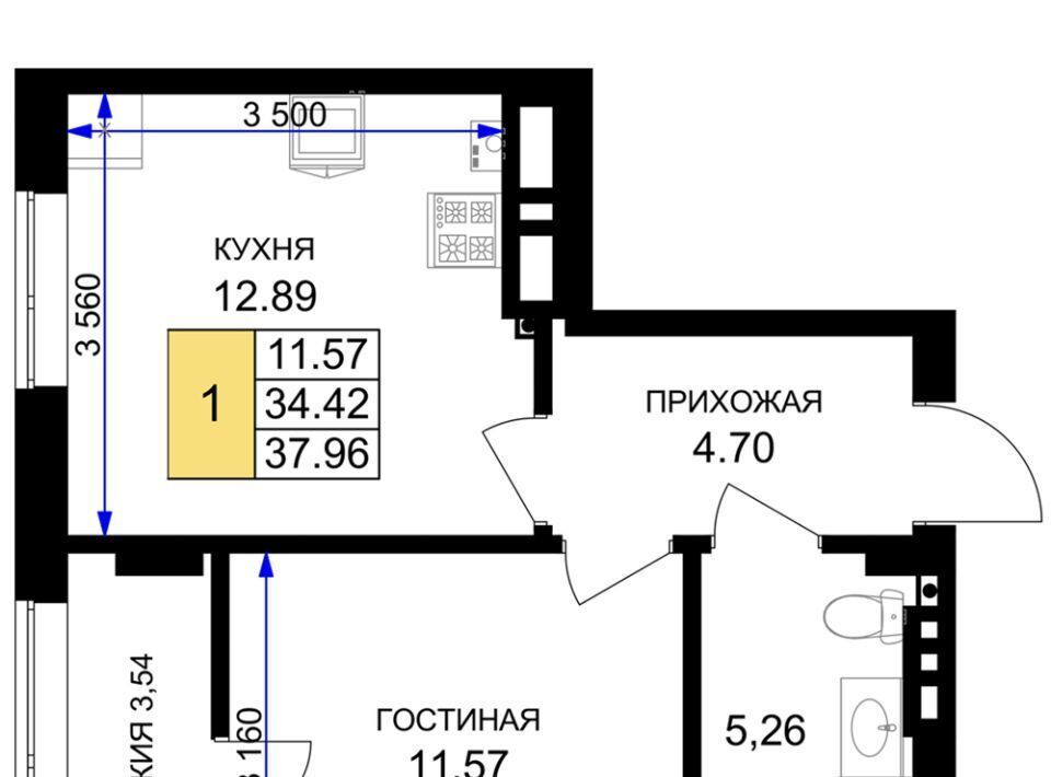 квартира р-н Гурьевский г Гурьевск ЖК «Включи» фото 1