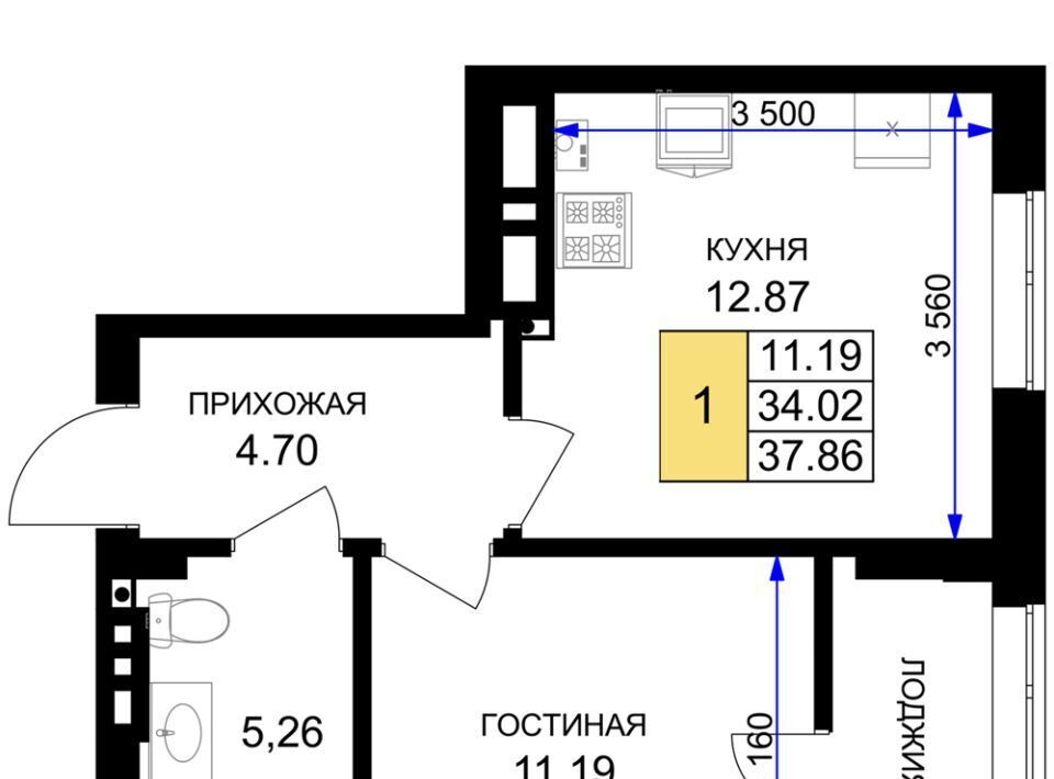 квартира р-н Гурьевский г Гурьевск ЖК «Включи» фото 1