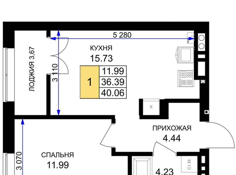 квартира р-н Гурьевский г Гурьевск ЖК «Включи» фото 1